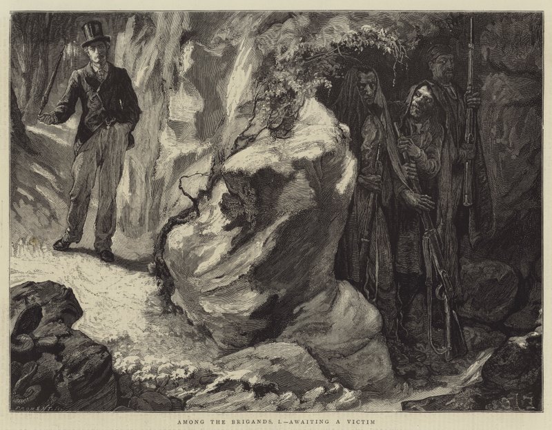 Blant Brigands, jeg, venter på et offer av Edward John Gregory