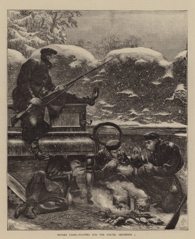Før Paris, venter på Sortie, 3. desember av Edward John Gregory