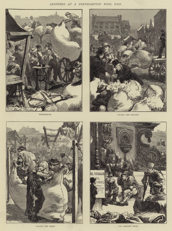 Skisser på en ullmesse i Northampton av Edward John Gregory