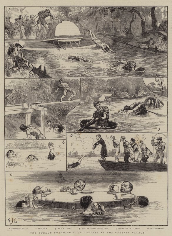 London Swimming Club Contest på Crystal Palace av Edward John Gregory