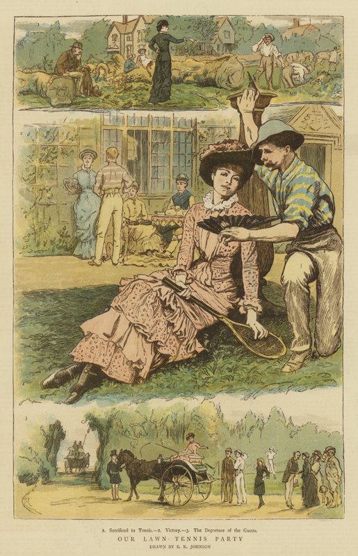Vår Lawn Tennis Party (chromolitho) av Edward Killingworth Johnson