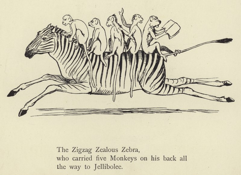 Den sikksakk-ivrige sebraen av Edward Lear
