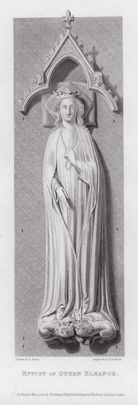 Bilde av dronning Eleanor (gravering) av Edward Blore