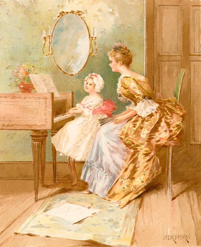 Cembalo-leksjonen av Edward Percy Moran