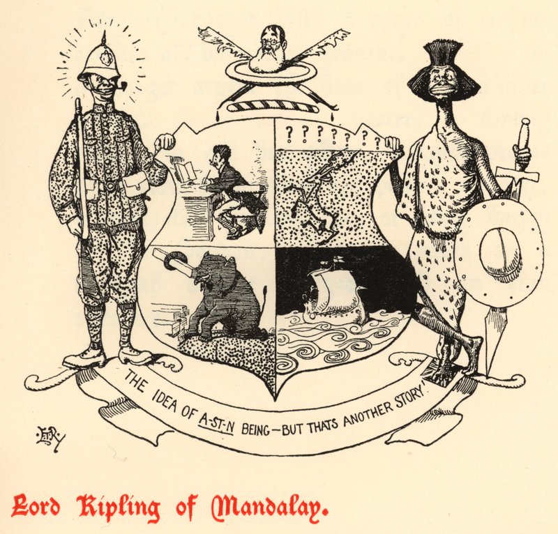 Lord Kipling av Mandalay (gravering) av Edward Tennyson Reed