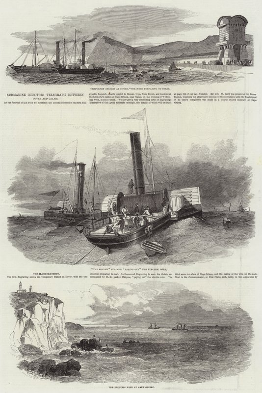 Submarine Electric Telegraph mellom Dover og Calais av Edwin Weedon
