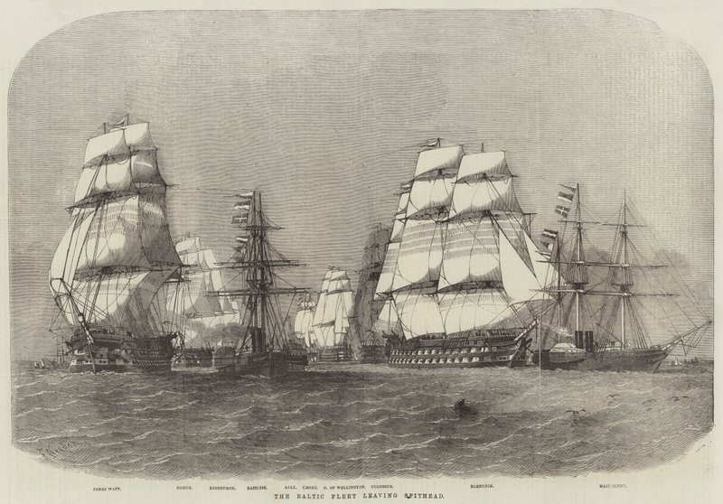 Den baltiske flåten forlater Spithead av Edwin Weedon