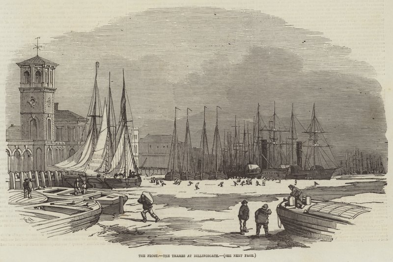 Frosten, Themsen ved Billingsgate av Edwin Weedon