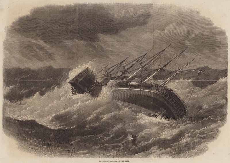 The Great Eastern in the Gale av Edwin Weedon
