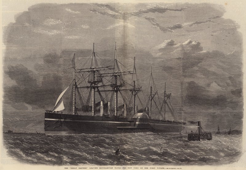 The Great Eastern forlater Southampton Water for New York på sin første reise av Edwin Weedon