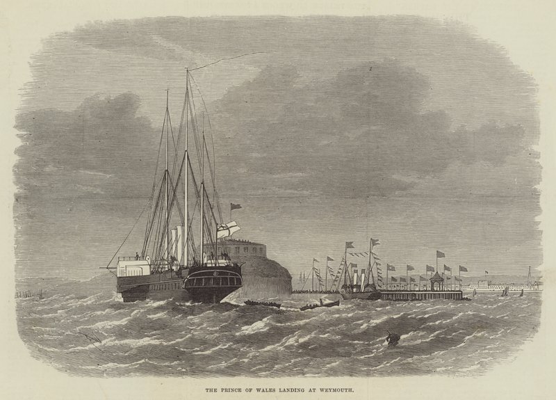 Prinsen av Wales lander i Weymouth av Edwin Weedon