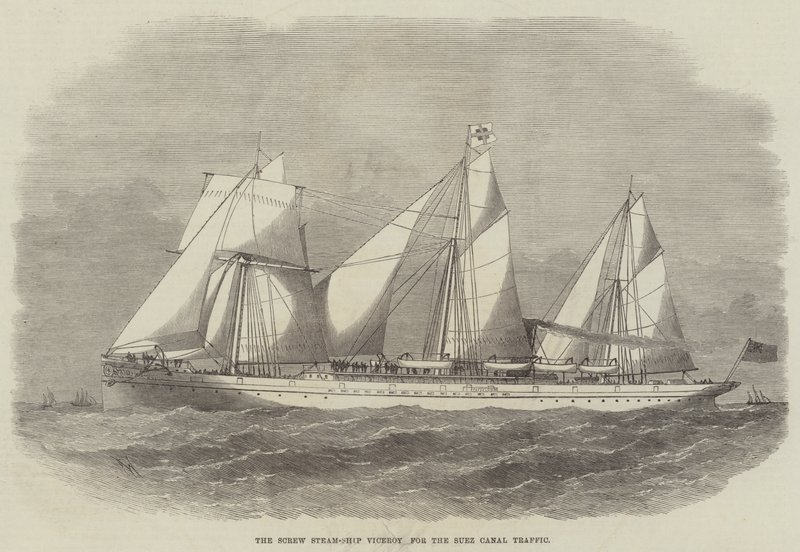 Screw Steam-Ship Viceroy for Suez Canal Traffic av Edwin Weedon