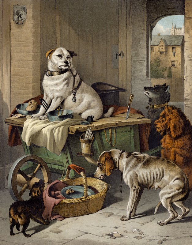 Jack på kontoret av Edwin after Landseer
