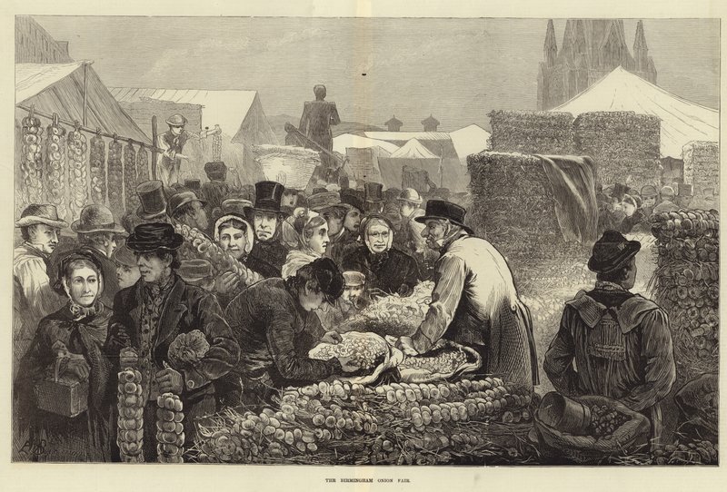 Birmingham Onion Fair (gravering) av Edwin Buckman