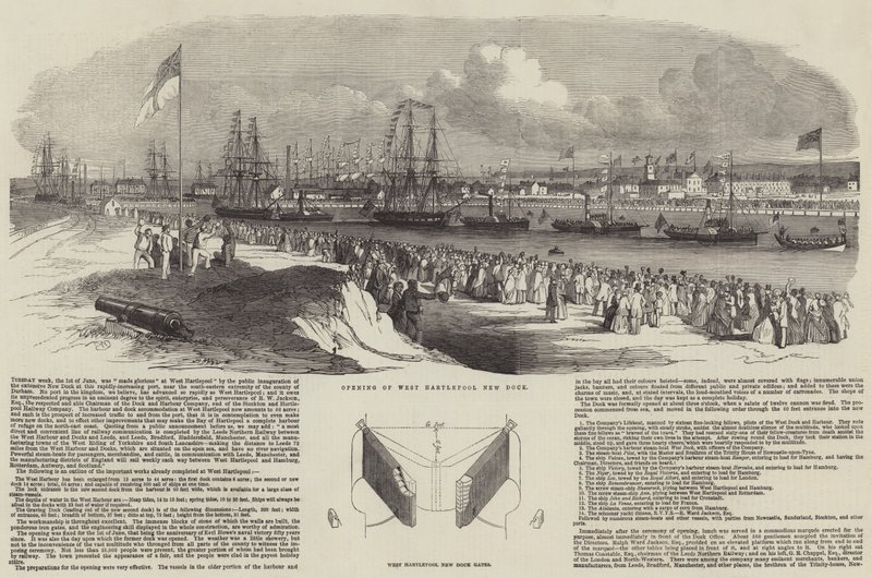 Åpning av West Hartlepool New Dock av Edwin Weedon