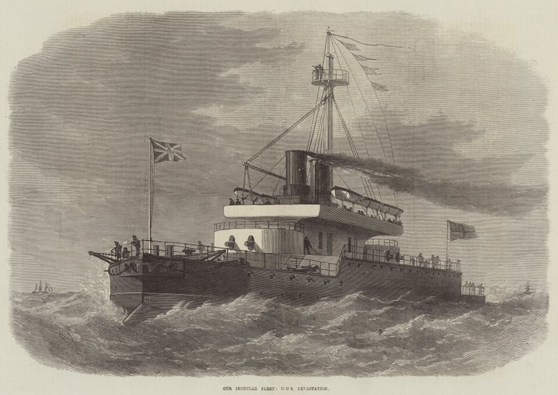 Vår jernbelagte flåte, HMS Devastation av Edwin Weedon