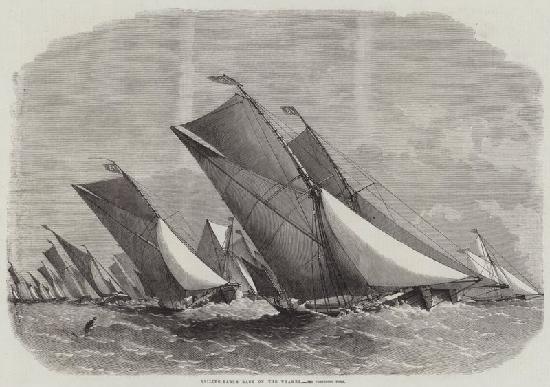 Sailing-Barge Race på Themsen av Edwin Weedon
