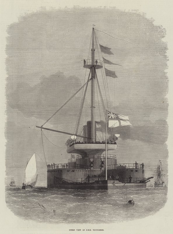 Hevvisning av HMS Thunderer av Edwin Weedon