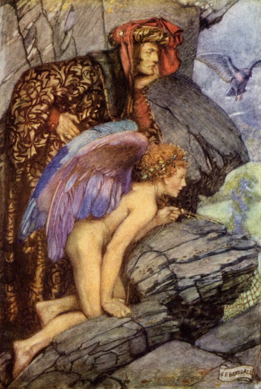 En lett kvinne (litho farge) av Eleanor Fortescue Brickdale