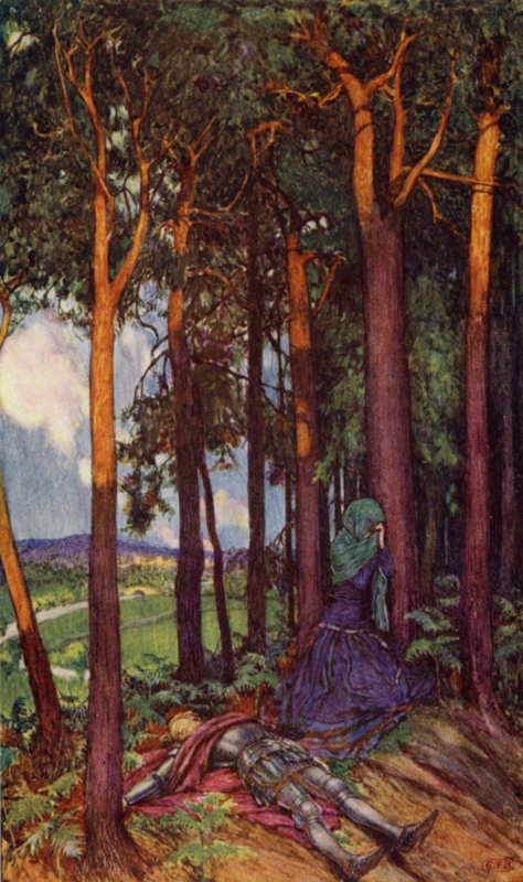 Enid (farge litho) av Eleanor Fortescue Brickdale