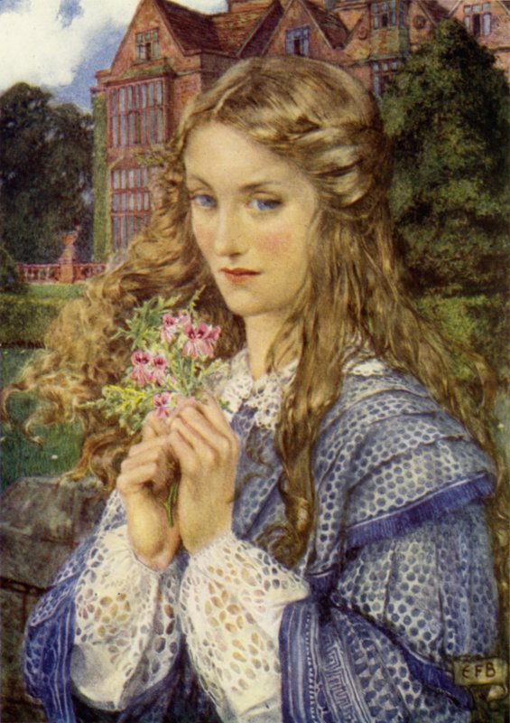Evelyn Hope (farge litho) av Eleanor Fortescue Brickdale