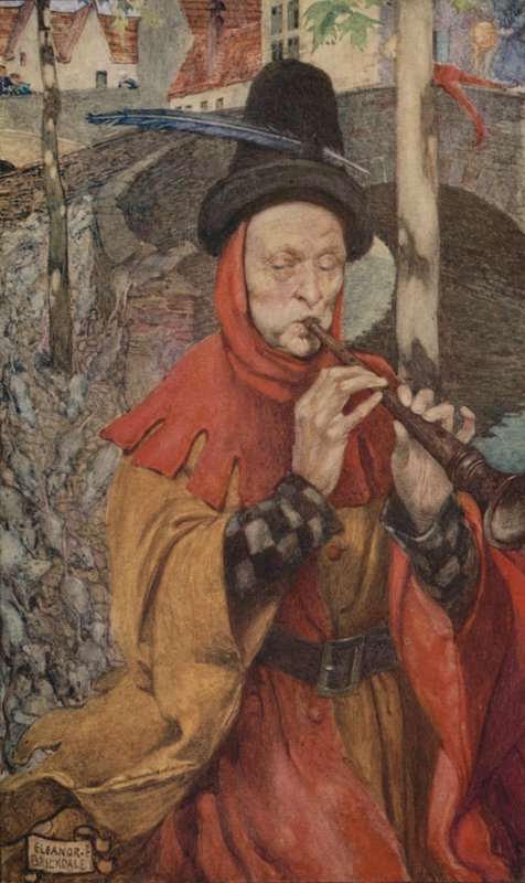 The Pied Piper (farge litho) av Eleanor Fortescue Brickdale