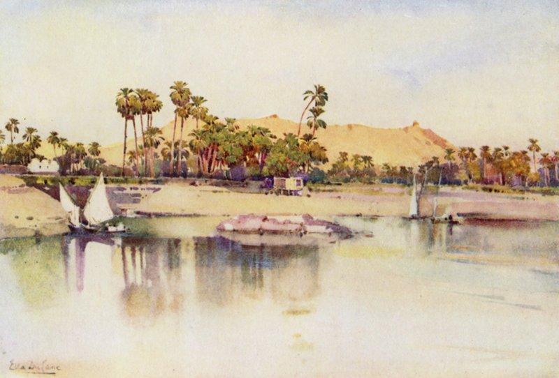 Elephantine Island (farge litho) av Ella Du Cane