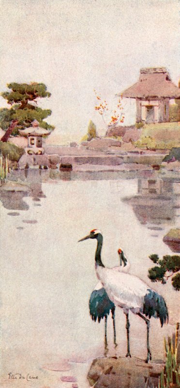 Storkene (farge litho) av Ella Du Cane