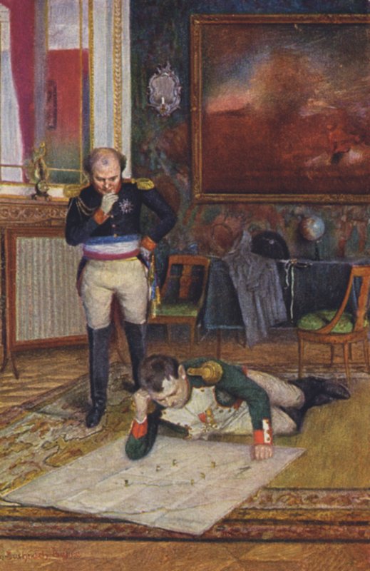 Napoleon Bonaparte (farge litho) av Emanuel Bachrach Baree