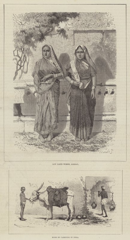 Scener i India av Emile Theodore Therond