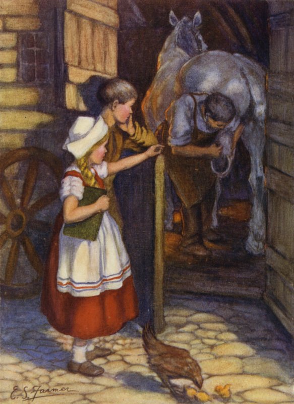 Evangeline og Gabriel i smia av Emily Farmer
