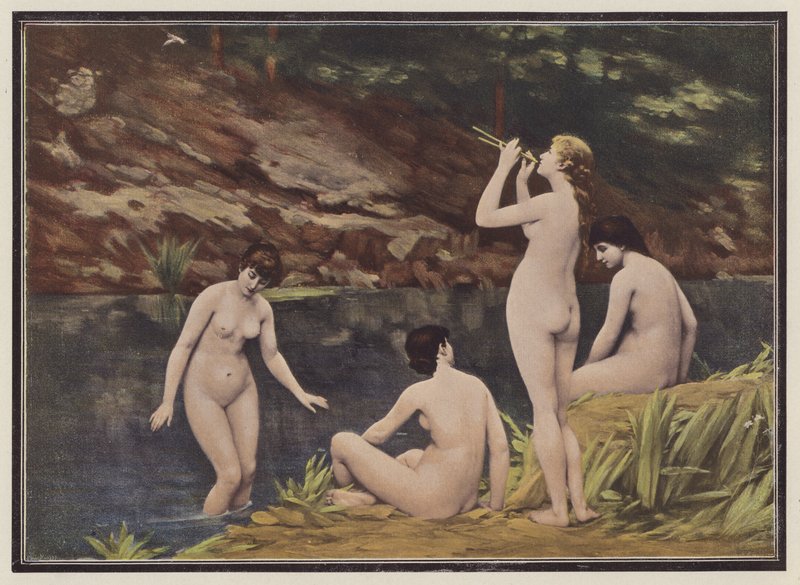 Nymfer (farge litho) av Emmanuel Benner