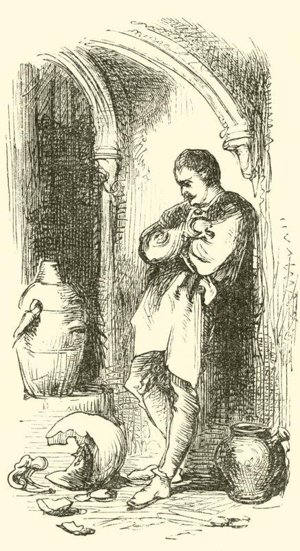 Bernard Palissy, Huguenot-keramiker, med knust gryte av English School