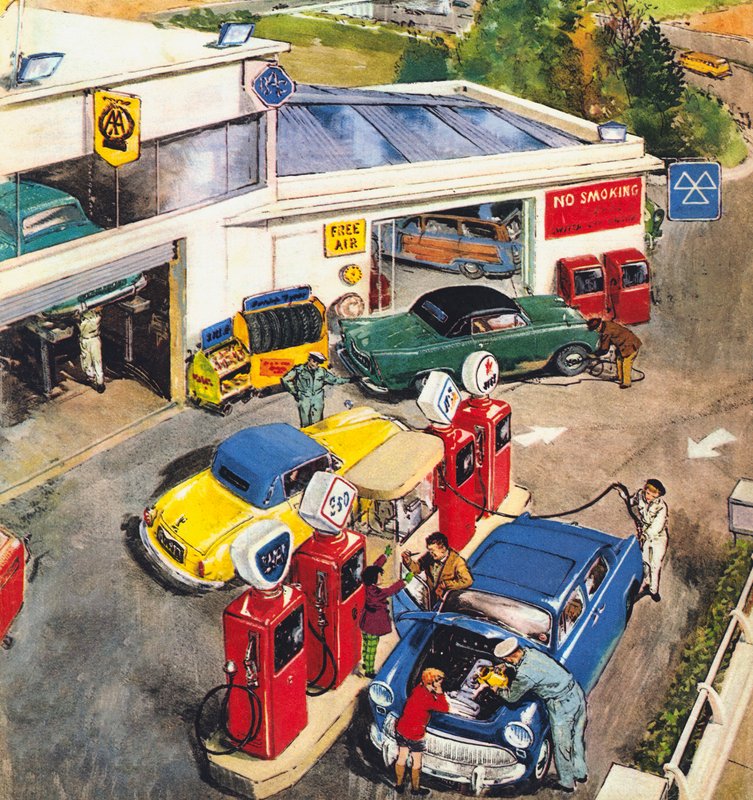 Garage, England, 1960-tallet av English School