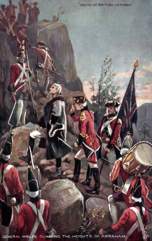 General Wolfe klatrer The Heights of Abraham av English School