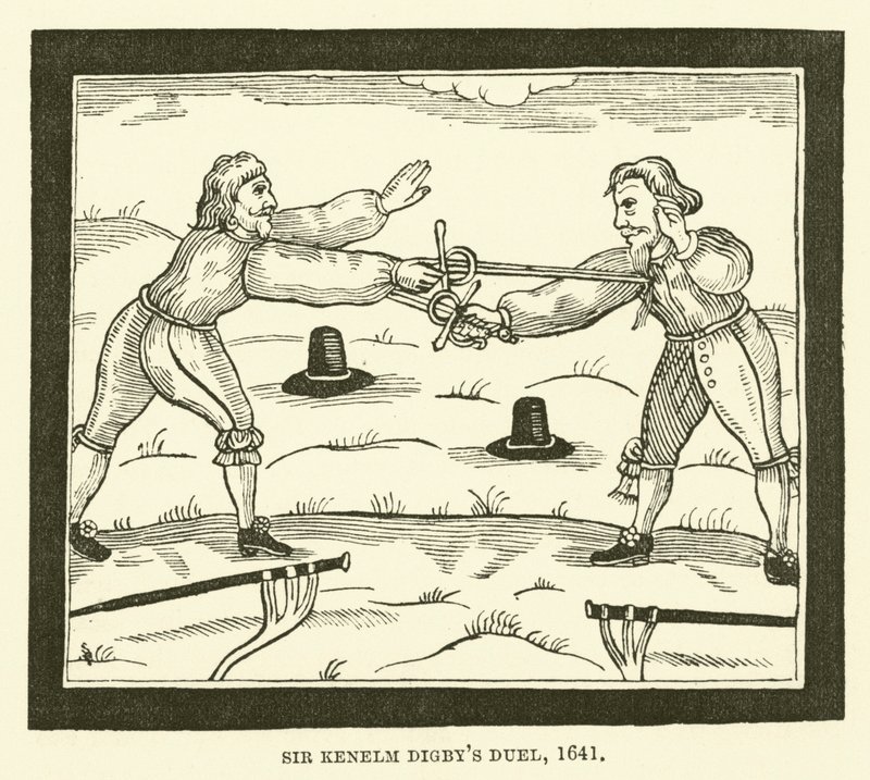 Sir Kenelm Digbys duell, 1641 av English School