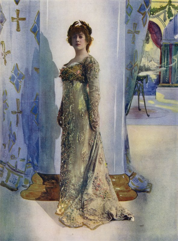 Madame Jane Hading i More Than Queen (fargebilde) av English Photographer