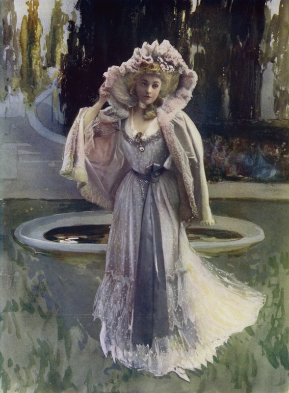 Madame Rejane i Sylvie (fargebilde) av English Photographer