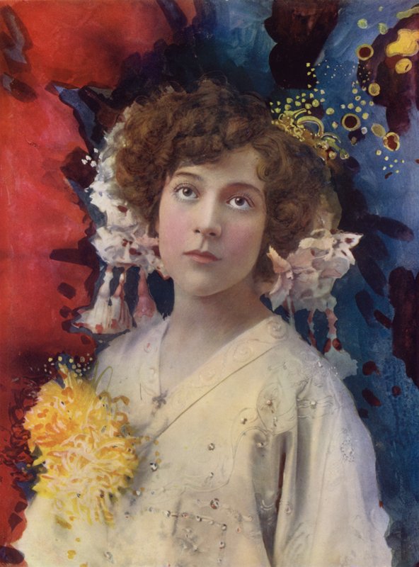 Miss F Collingbourne i San Toy (fargebilde) av English Photographer