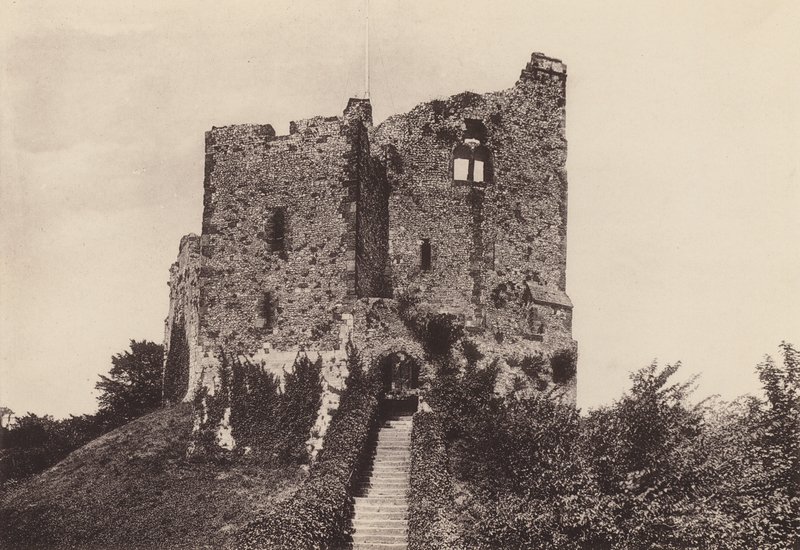 Arundel: The Castle Keep (s/hvitt bilde) av English Photographer