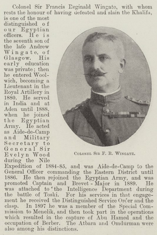 Oberst Sir FR Wingate av English Photographer