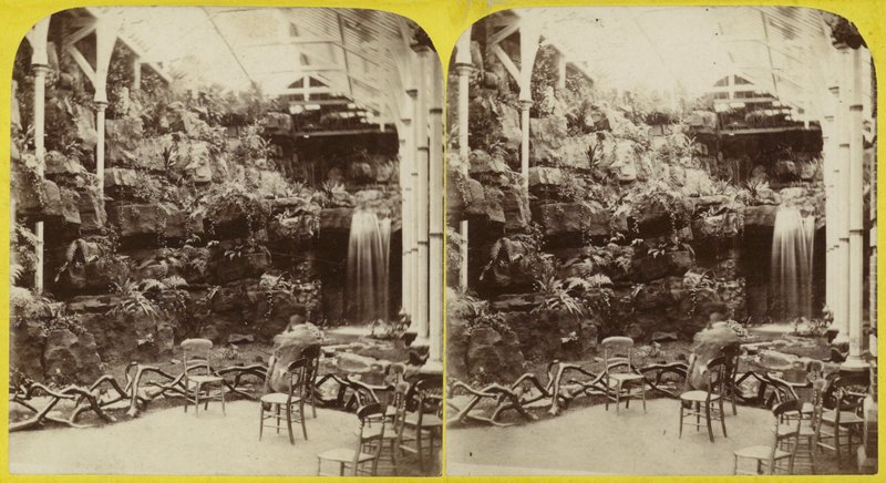 Fernery og foss ved Brighton Aquarium av English Photographer