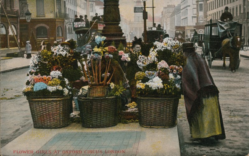 Blomsterjenter på Oxford Circus, London av English Photographer