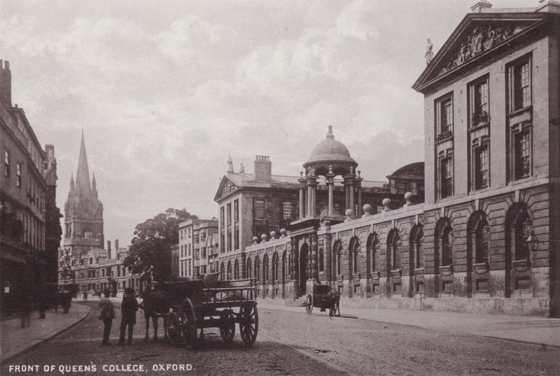 Foran Queens College, Oxford av English Photographer