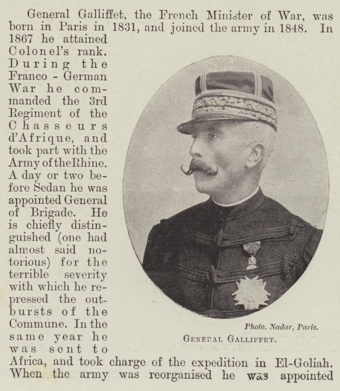 General Galliffet av English Photographer