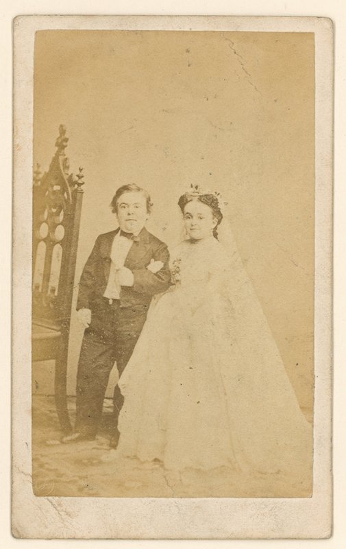 General Tom Thumb og hans kone av English Photographer