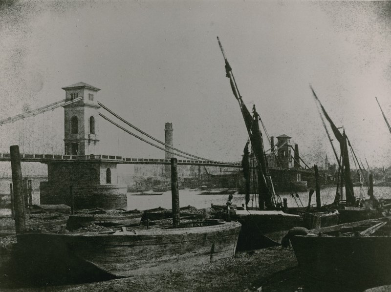 Generell utsikt over Hungerford Bridge av English Photographer