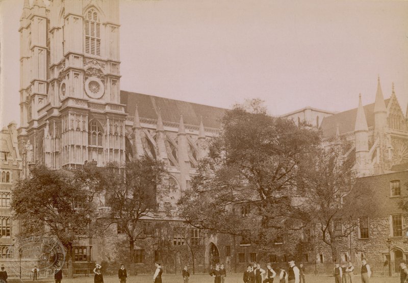 Generell utsikt over Westminster Abbey av English Photographer