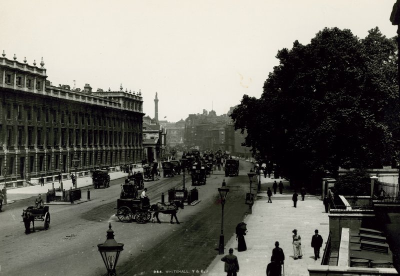 Generell utsikt over Whitehall av English Photographer