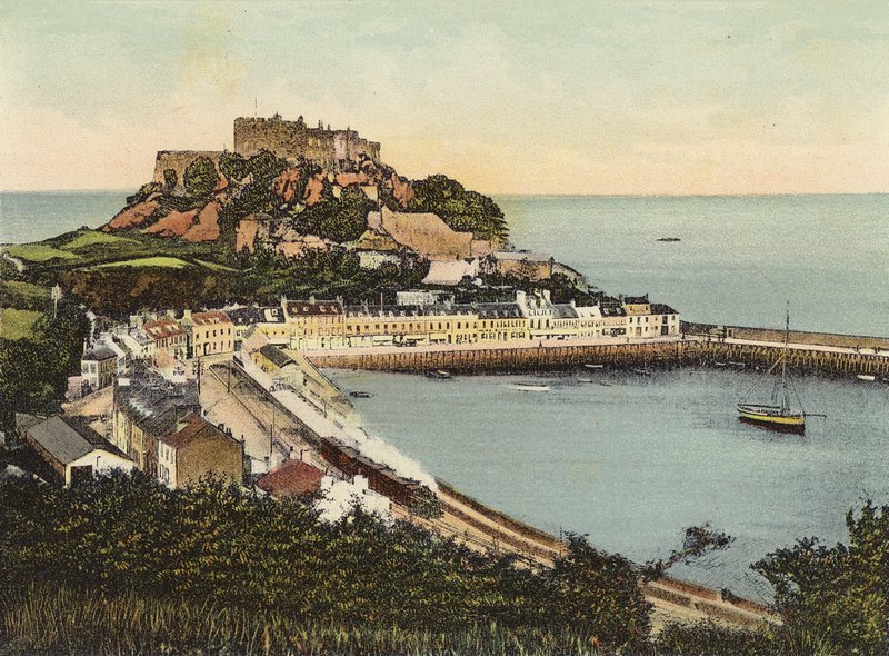 Jersey: Mount Orgueil Castle (farget bilde) av English Photographer